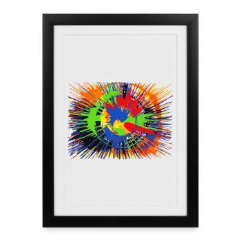 Des taches de couleur - Affiche encadrée (27 × 37 cm) - noir - Devant