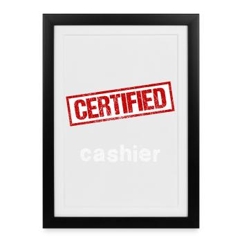 Cashier - Framed poster (27 × 37 cm) - black - Front