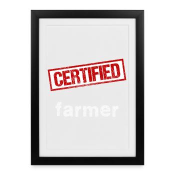 Cultivateur - Affiche encadrée (27 × 37 cm) - noir - Devant