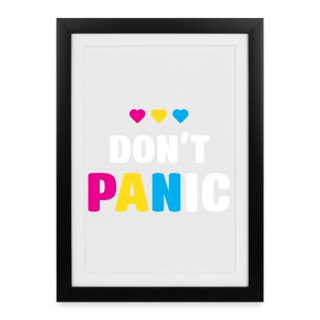 LGBT Pride Month - Don't Panic - Framed poster (27 × 37 cm) - black - Front