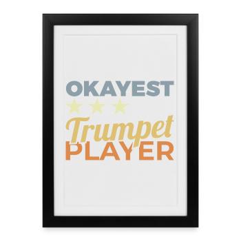 Average trumpeter - Framed poster (27 × 37 cm) - black - Front
