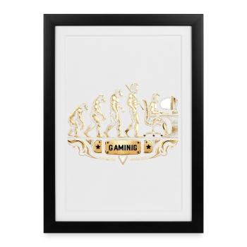 Evolution of Gaming Retro - Framed poster (27 × 37 cm) - black - Front