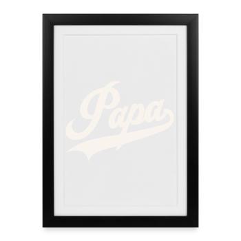 Classic Papa Script - Framed poster (27 × 37 cm) - black - Front