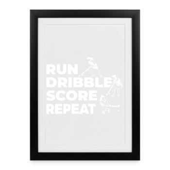 Field hockey players - Framed poster (27 × 37 cm) - black - Front