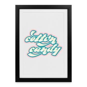 Pastel Cotton Candy Typo - Framed poster (27 × 37 cm) - black - Front