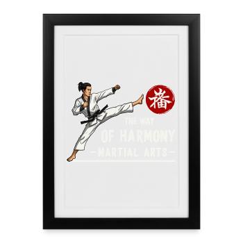 Art martial - Affiche encadrée (27 × 37 cm) - noir - Devant