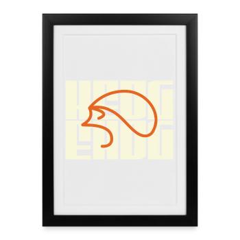Merch mit dem Logo deines Lieblingsigels  - Gerahmtes Poster (27 × 37 cm) - Schwarz - Vorne
