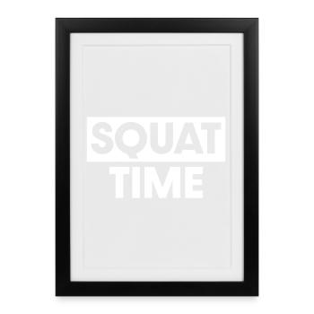 Squat Time - Framed poster (27 × 37 cm) - black - Front