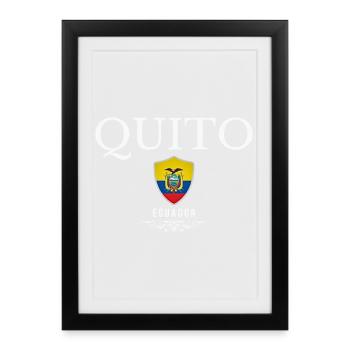 Quito Ecuador, elegant minimalist design - Framed poster (27 × 37 cm) - black - Front