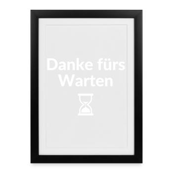 Merci d’avoir attendu Sablier Delay Unpunctual - Affiche encadrée (27 × 37 cm) - noir - Devant