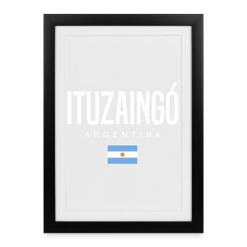 Ituzaingó Argentine Argentins - Affiche encadrée (27 × 37 cm) - noir - Devant