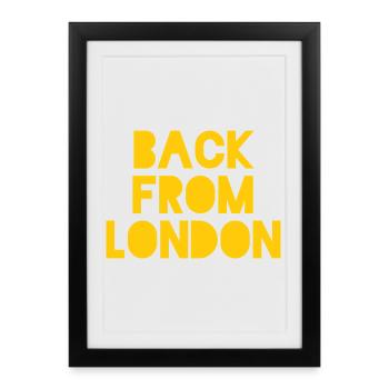Return to London Skyline Design - Framed poster (27 × 37 cm) - black - Front