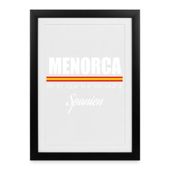 Minorque - Affiche encadrée (27 × 37 cm) - noir - Devant