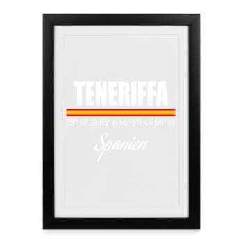 Ténérife - Affiche encadrée (27 × 37 cm) - noir - Devant