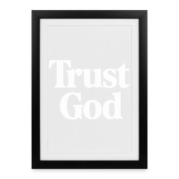 Trust God Jesus Christians Faith - Framed poster (27 × 37 cm) - black - Front