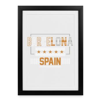 Barcelona Spain - Framed poster (27 × 37 cm) - black - Front
