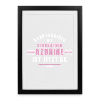 Plasterer apprentice training apprenticeship plasterer - Framed poster (27 × 37 cm) - black - Front