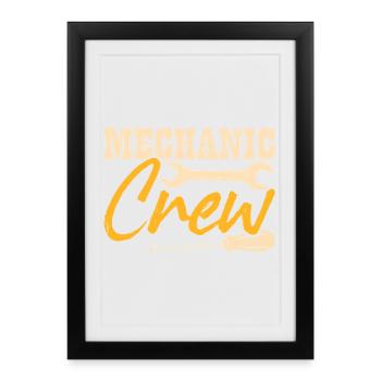Mécanicien automobile Mécatronicien Technicien Tournevis Cadeau - Affiche encadrée (27 × 37 cm) - noir - Devant
