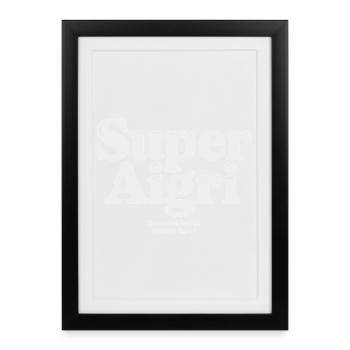 Super Verbittert Oft imitiert, nie nachgeahmt, kam an Humor heran - Gerahmtes Poster (27 × 37 cm) - Schwarz - Vorne