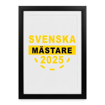 Champions de Suède 2025 - Affiche encadrée (27 × 37 cm) - noir - Devant