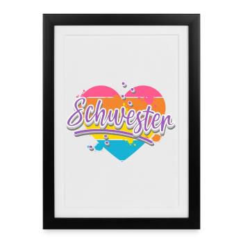Soeur - Affiche encadrée (27 × 37 cm) - noir - Devant