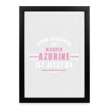 Bricklayer Trainee Apprenticeship Bricklayer - Framed poster (27 × 37 cm) - black - Front