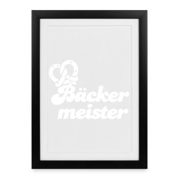 Bäckermeister - Gerahmtes Poster (27 × 37 cm) - Schwarz - Vorne