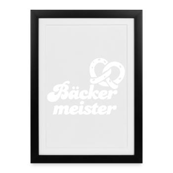 Maître boulanger - Affiche encadrée (27 × 37 cm) - noir - Devant
