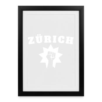 Zurich - Framed poster (27 × 37 cm) - black - Front