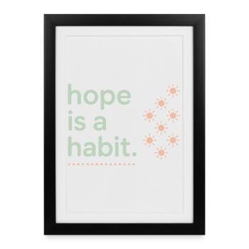 Sensibilisation à la santé mentale, - Affiche encadrée (27 × 37 cm) - noir - Devant