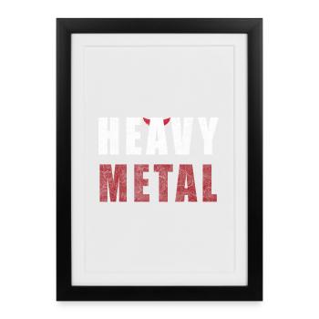 Heavy Metal Motif - Framed poster (27 × 37 cm) - black - Front