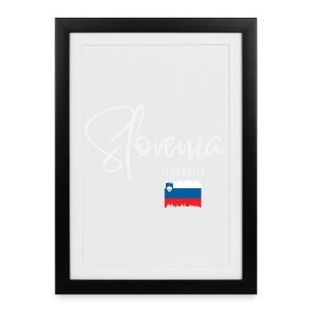 Fabriqué en Slovénie, fierté slovène - Affiche encadrée (27 × 37 cm) - noir - Devant