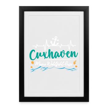 CUXHAVEN MEINE WOHLFÜHL OASE Lustiges - Framed poster (27 × 37 cm) - black - Front