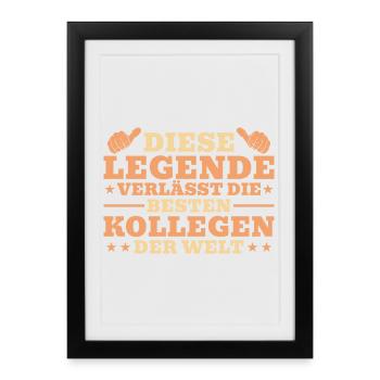 Pension Farewell - Retired colleague - Framed poster (27 × 37 cm) - black - Front