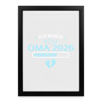 Je vais annoncer la grossesse de grand-mère en 2026 - Affiche encadrée (27 × 37 cm) - noir - Devant