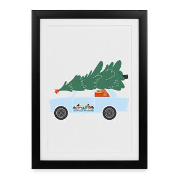 Christmas at Home (Trabi Edition) - Framed poster (27 × 37 cm) - black - Front