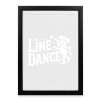 Silhouette de chat en ligne - Affiche encadrée (27 × 37 cm) - noir - Devant