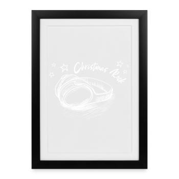 Christmas Headphones CHRISTMAS ROCK - Framed poster (27 × 37 cm) - black - Front