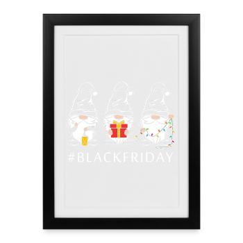Black Friday shopping spree - Framed poster (27 × 37 cm) - black - Front