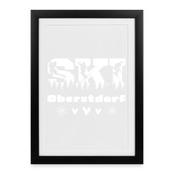 Ski - Vacances de ski - Oberstdorf - Affiche encadrée (27 × 37 cm) - noir - Devant
