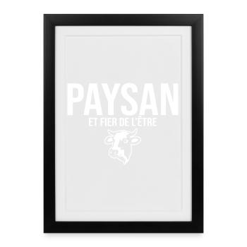 Peasant and proud of it - Framed poster (27 × 37 cm) - black - Front