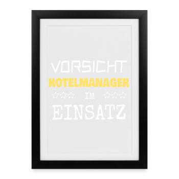 Appointment Hotel Manager - Framed poster (27 × 37 cm) - black - Front