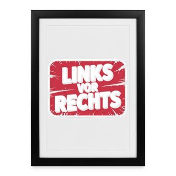 Gauche avant droite - Alerta Antifascista - Affiche encadrée (27 × 37 cm) - noir - Devant