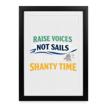 Communauté de musique folk Shanty Crew - Affiche encadrée (27 × 37 cm) - noir - Devant