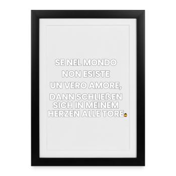 Comptine italieno-allemande 1 (Ver. A) - Affiche encadrée (27 × 37 cm) - noir - Devant