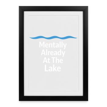 Lake Weekend Countdown To Sea Days - Framed poster (27 × 37 cm) - black - Front