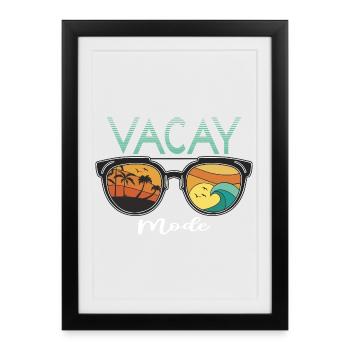 Fun holiday & surfer design - Framed poster (27 × 37 cm) - black - Front
