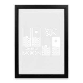 Lever / Coucher de soleil - Affiche encadrée (27 × 37 cm) - noir - Devant