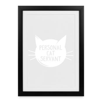 Personal Cat Servant - Framed poster (27 × 37 cm) - black - Front