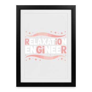 Expressions de masseuses Massage Cadeau drôle de masseur - Affiche encadrée (27 × 37 cm) - noir - Devant